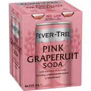 Fever-Tree Pink Grapefruit Soda 250mL x 4 pack