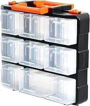 PMGMZPGPMA Double-sided Plastic Parts Box Building Block Screw Storage Box Fishing Lures Box Portable Combination Organize Tool Box toolbox