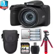 Kodak PIXPRO AZ405 Digital Camera (Black) + Extra Battery + 1 Yr Warranty -64GB