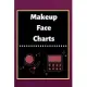 Makeup Face Charts: Blank Workbook Paper Practice Face Charts For Makeup Artists 6