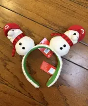 NEW Super Nintendo World Snowman Mario Headband Ears Universal Studios Hollywood
