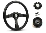 SAAS Steering Wheel SW515BL-R & boss for Mitsubishi Lancer CC 1992-1995