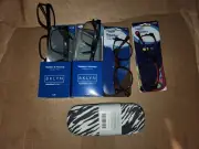 5 PK Mens +1.25 Reading Glasses Spring Hinge Readers PLUS Hard Case