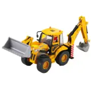 Backhoe Excavator Front Loader Diecast Model Construction Toys Gifts Yellow