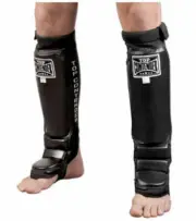 NEW! Top Contender Mixed Martial Arts MMA Grappling Shin Instep Guards - Black