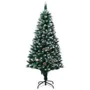 Artificial Christmas Tree with Pine Cones and White Snow 150 cm vidaXL