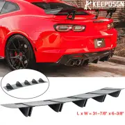 For Chevrolet Camaro SS Carbon Fiber Rear Lip Bumper Diffuser Shark Fin Spoiler