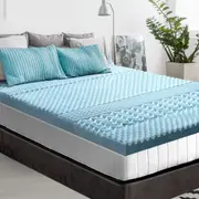 Giselle Memory Foam Mattress Topper COOL GEL Bed BAMBOO Protector 8CM 7-Zone