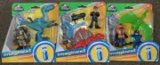 Imaginext Jurassic World Muldoon/ Raptor, Dr Malcolm/ Dimetrodon, Pterodactyl NW