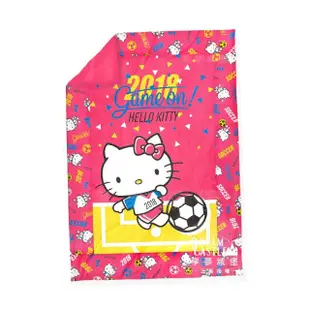 【享夢城堡】單人薄被套4.5x6.5(HELLO KITTY 2018世足-粉.紅)