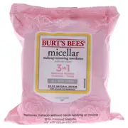 Burts Bees Micellar Makeup Removing Towelettes - Rose Water by Burts Bees for Women - 30 Count Towelettes