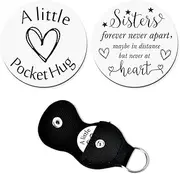 [YangQian] Long Distance Gifts for Him Her Pocket Hug Token Keychain for Women Men Inspirational Graduation Gifts for Teen Girls Boys