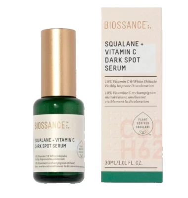 Biossance Squalane + Vitamin C Dark Spot Serum 1.01 fl oz New In Box