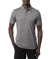 NWT Travis Mathew The Heater Mens Golf Polo Grey 2XL The Eco Collection