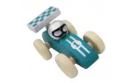 KAPER KIDZ Retro Wooden Kids Racing Car - Green - Vintage Style Toy Vehicle