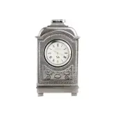 Pewter V&A Inspired Quartz Battery Carriage Clock by Royal Selangor 014031A