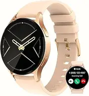 Smartwatch for Men Women - 1.43" AMOLED Display, Bluetooth Calling, Voice Assistant, Fitness Tracker, Sleep Monitor, IP68 Waterproof, 100+ Sports Modes, Android iOS Compatible (Rose Gold)
