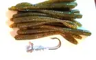 Hover Jig PACK 1/8 oz 3/0 HOOK 5PC/15 PAC OF GRN PUMPKIN/BLU PADDLE TAIL WORMS