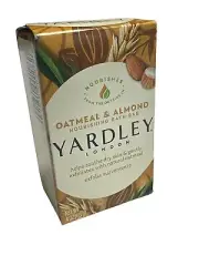 Yardley Oatmeal and Almond Bar Soap, Oatmeal & Almond - 4 Ounce - SEALED