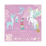 Djeco Cut Out Fairy World Kids/Children Creative Activity Colouring Kit 5y+