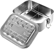 Stainless Steel Containers for Lunch - Food Containers,Leak-Proof Metal Lunch Containers, Metal Lunchbox with Lids for Travel & Work
