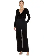 [Montique] Sinatra Sequin Jumpsuit in Black