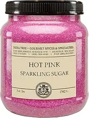India Tree Hot Pink Sparkling Sugar, 3.4 lb (Pack of 2)