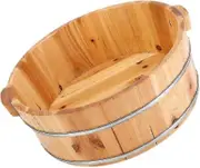 Wooden Foot Basin Pedicure Barrel - Foot Massage Spa Treatment