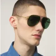 Original Tom Ford Alec Green Pilot Men's Sunglasses FT0824 30N 62. Men Green/Go