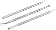 HONMEET Complete Manicure Tool Set 4pcs Kit Cuticle Pusher Remover Nail File Buffer Perfect for Home or Professional Use
