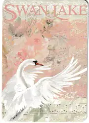 Beautiful Art Junk Journaling Cards, SWAN LAKE , 6 pcs, 4" x 6"