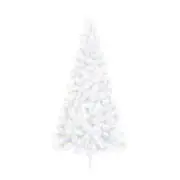 NNEVL Artificial Half Christmas Tree with LED&Stand White 180 cm PVC