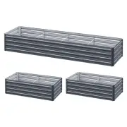 Garden Bed 240X80X45cm Planter Box Raised Container Galvanised Herb Green Finger