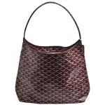 【GOYARD 高雅德】經典HOBO BAG系列印花防水帆布單肩購物包(酒紅色HOBO-BOHEME-PM-BURGUNDY)