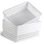 A4 Size Plastic Storage Basket,Desktop File Paper Letter Organizer Tray, 6