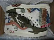 Vans Sk8-Hi Reissue Cap Womens Skate Shoes Military Olive Antique White 9.5