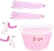 Happyyami 1Set Bike Streamers Kit Handlebar Ribbons for Scooter Bicycle Front Basket Durable Stylish Decoration for Outdoor Fun