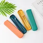Wheat straw Tableware travel set Portable Chopsticks Set Travel
