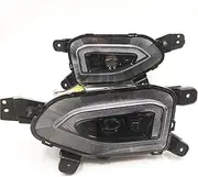2 Pcs Fog Lamp Compatible With Hyundai Kona 2017 2018 2019 2020 Yellow Turn Signal Function Car DRL Lamp LED Daytime Running Light