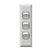 HPM 3 Gang Architrave Switch