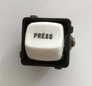 White 1 Gang Mechanical "Press" Switch Bell Press Switch HPM Style