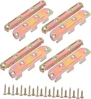 Amosfun Heavy Duty Bed Frame Brackets Bed Frame Connectors with Mounting Screws for Securely Connecting Headboard and Footboard to Side Rails