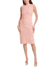 St. John Popcorn Tweed Sheath Dress