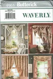 Butterick Sewing Pattern 4965 WAVERLY Window Treatments
