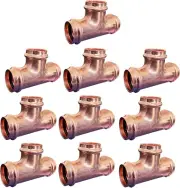 1/2" Copper Press Tee Fitting,No Lead Propress Copper Pressure Press 3 Way Tee F