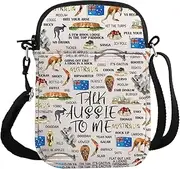 [Generic] PYOUL Australian Gift Talk Aussie To Me Crossbody Bag Aussie Sayings Travel Bag Aussie Slang Gift Australia Vacation Trip Gift