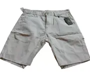 Men's White Brixton Cosmo Utility Short Size 32 19" long NWT PacSun $59.95
