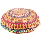 Indian Mandala Floor Pillows Round Bohemian Cushion Cushions Pillows Cover6084