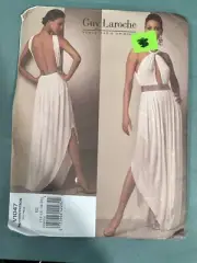 Women's Grecian Gown Guy Laroche Vogue Sewing Pattern 1047 Sizes 14-20 UNCUT