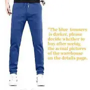 Mencomfy Multipants - High Stretch Multi-Pocket Durable Cargo Pants Lightweight Blue M